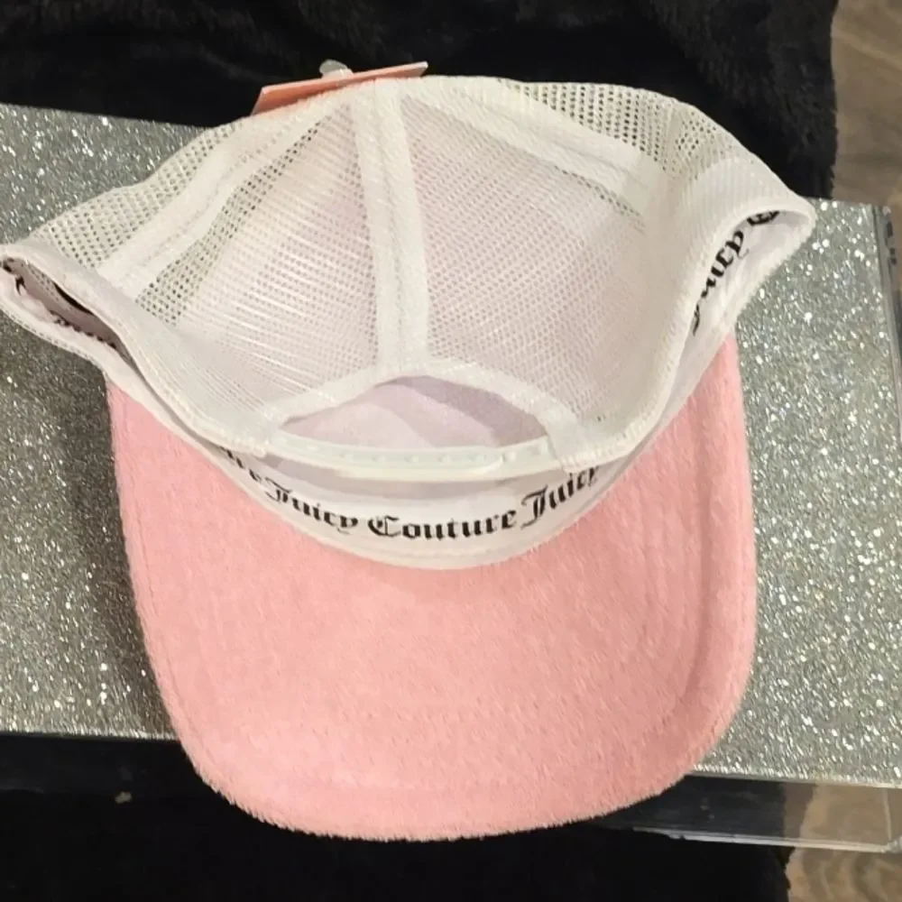 Juicy‎ Couture Rhinestone Logo Velour Snapback Cap